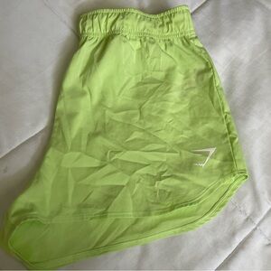 gymshark neon green shorts